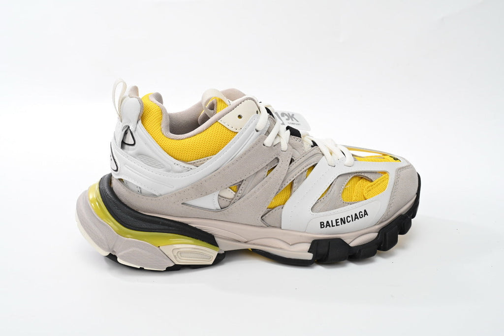 Balenciaga Track Sneakers "White Grey Yellow"-retro thick sole dad shoes，Women's Shoe Sale / Men's Shoe Sale