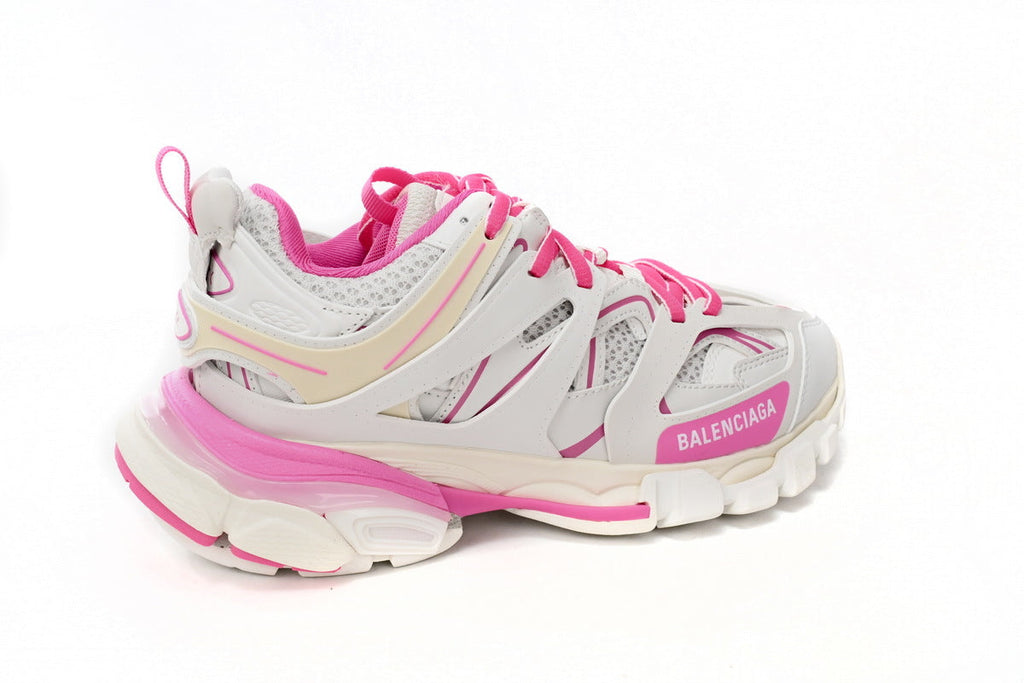 Balenciaga Track Sneakers "White Rose Red"-retro thick sole dad shoes，Women's Shoe Sale / Men's Shoe Sale