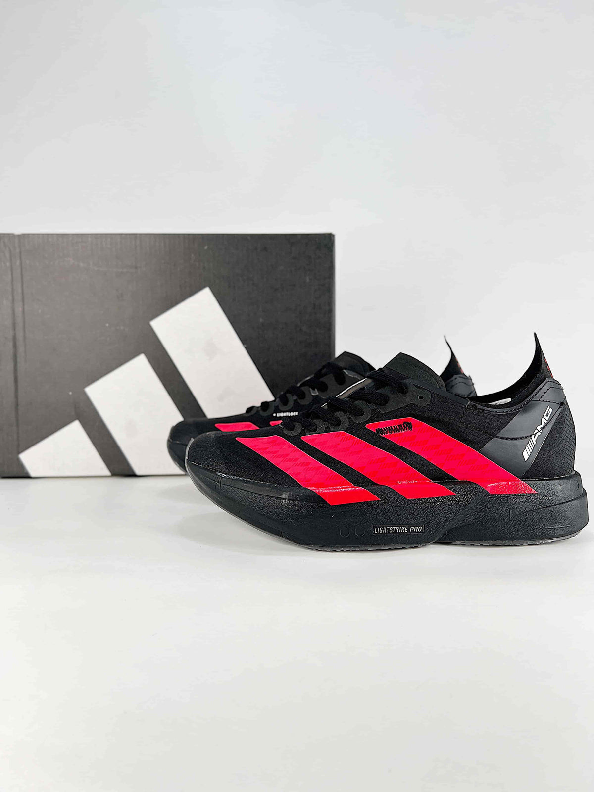 Adidas Adizero Adios Pro 4 AMG Running Shoes "Core Black Lucid Red"-Classic sneakers，Adidas Women's Shoe Sale / Men's Shoe Sale