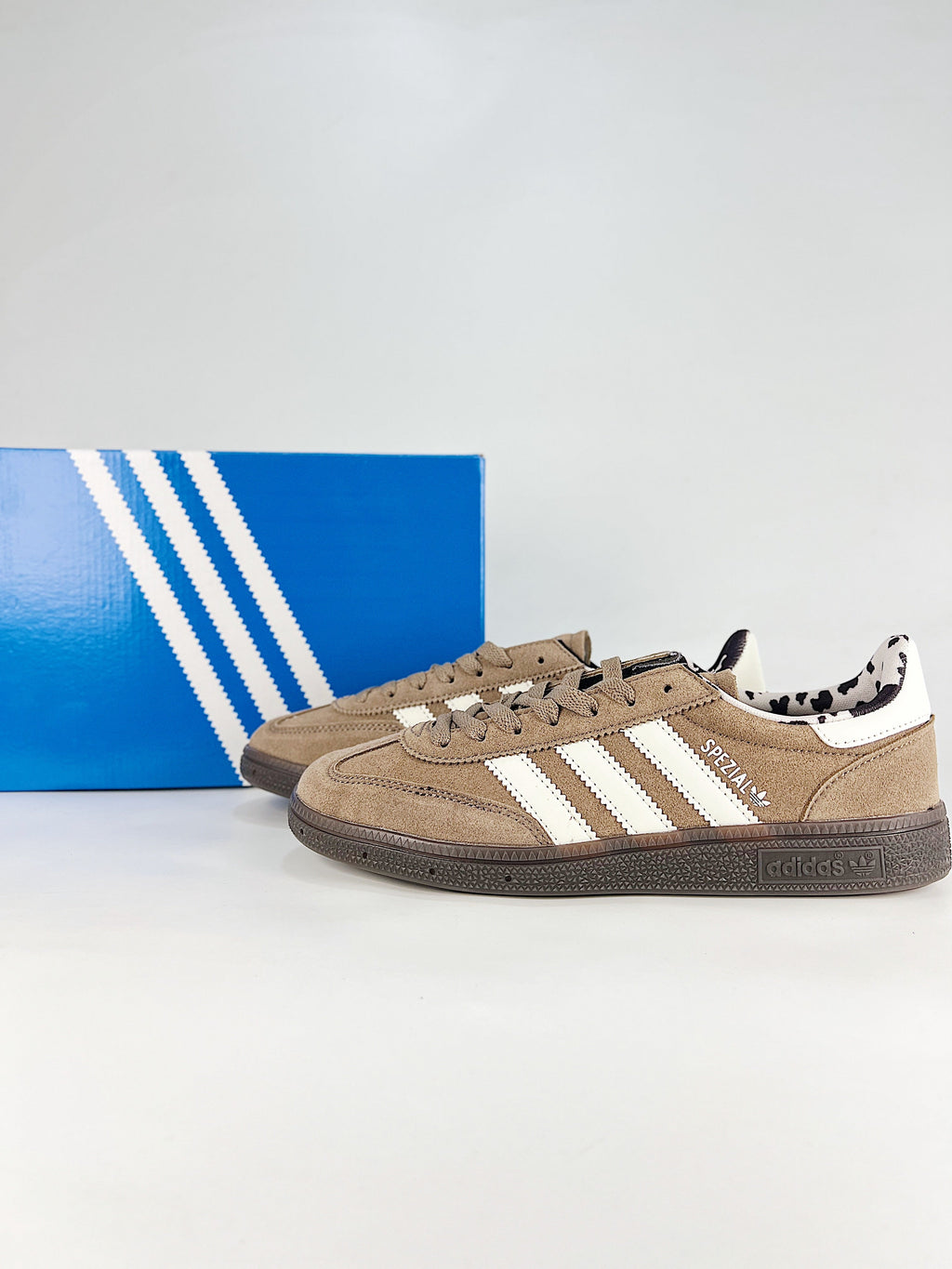 Adidas Handball Spezial "Brown White Cow Print" Sneakers-Classic sneakers，Adidas Women's Shoe Sale / Men's Shoe Sale
