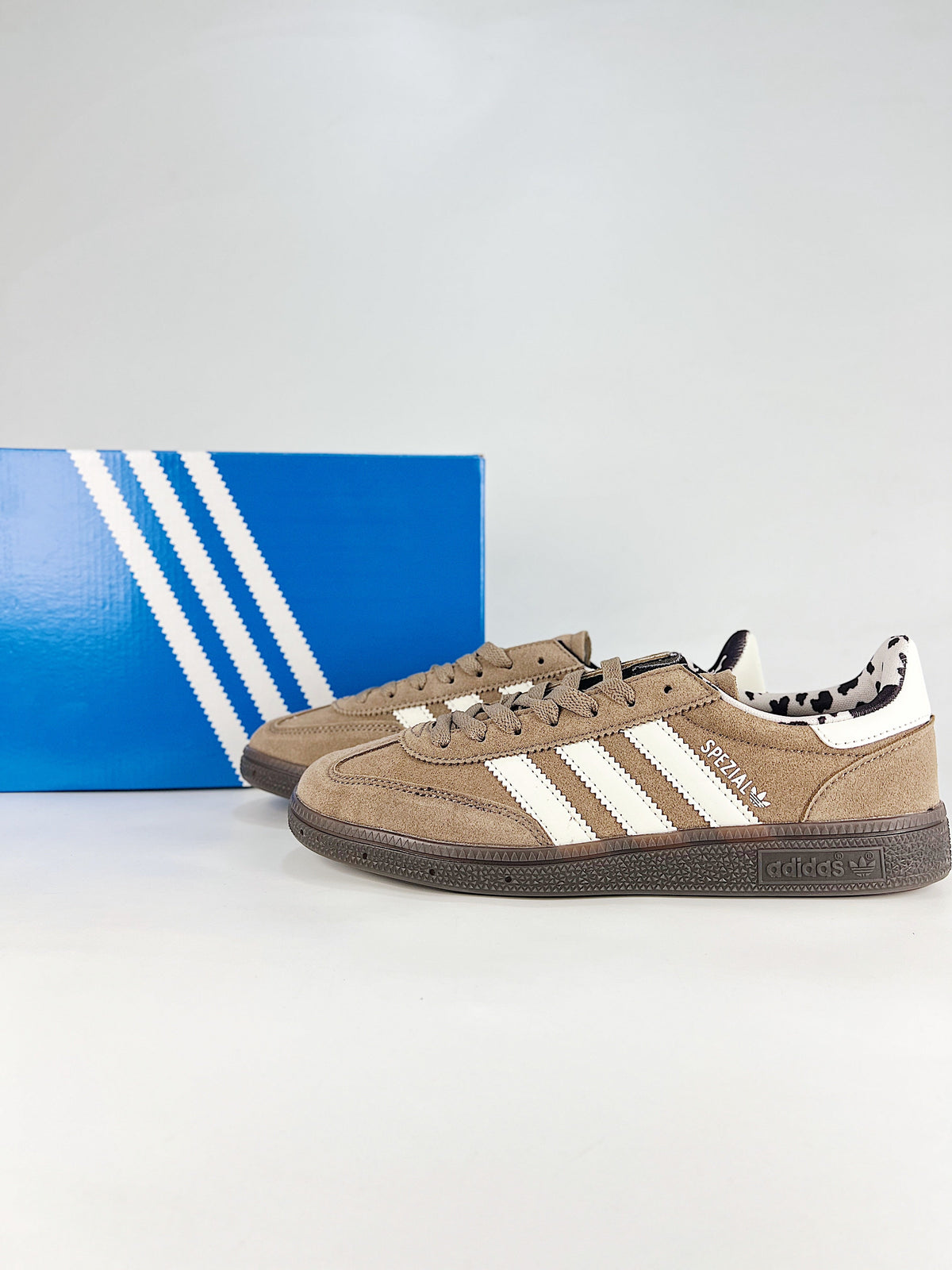 Adidas Handball Spezial "Brown White Cow Print" Sneakers-Classic sneakers，Adidas Women's Shoe Sale / Men's Shoe Sale