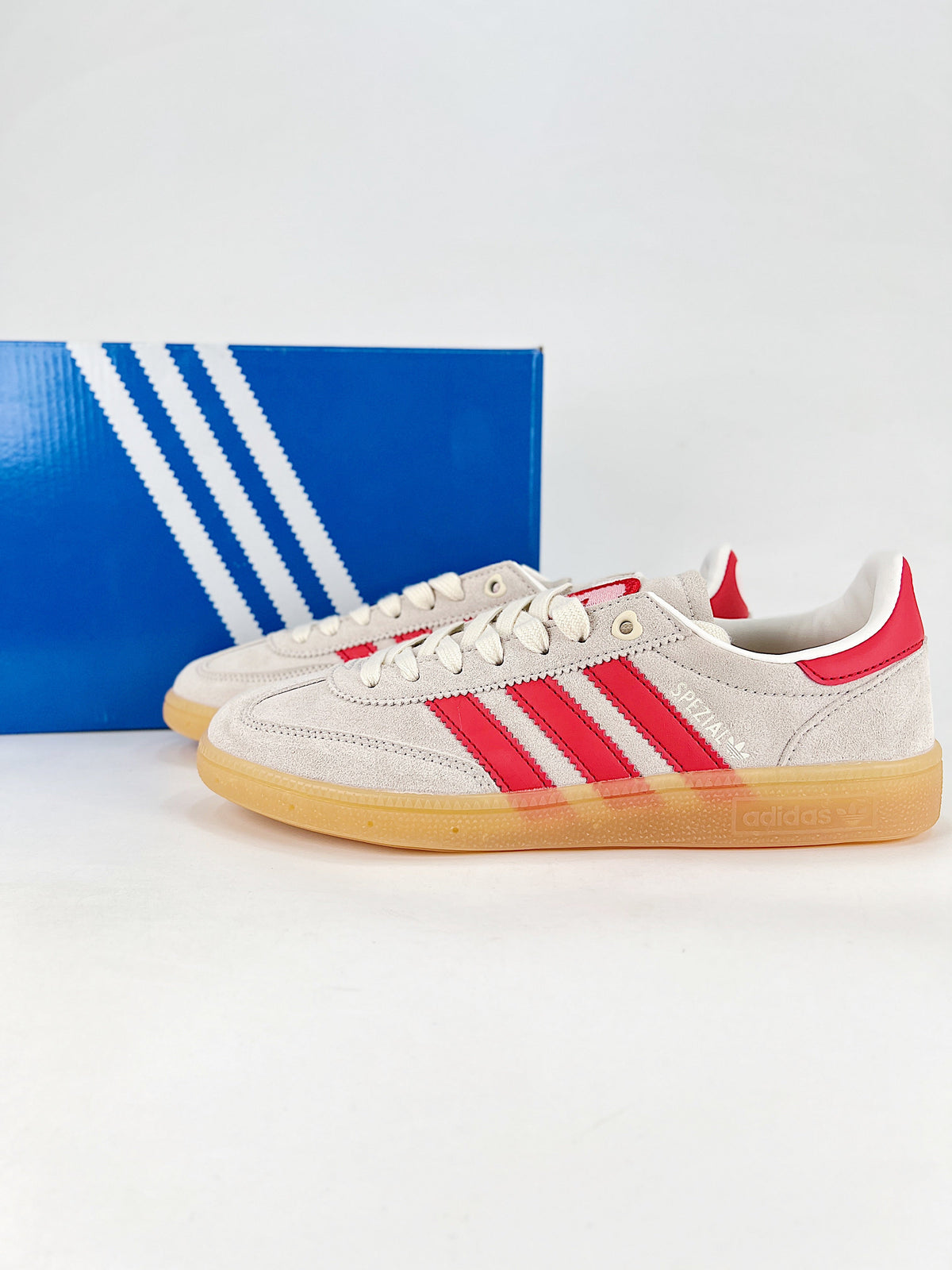 Adidas Handball Spezial Suede Sneakers "Off White Red Heart"-Classic sneakers，Adidas Women's Shoe Sale / Men's Shoe Sale