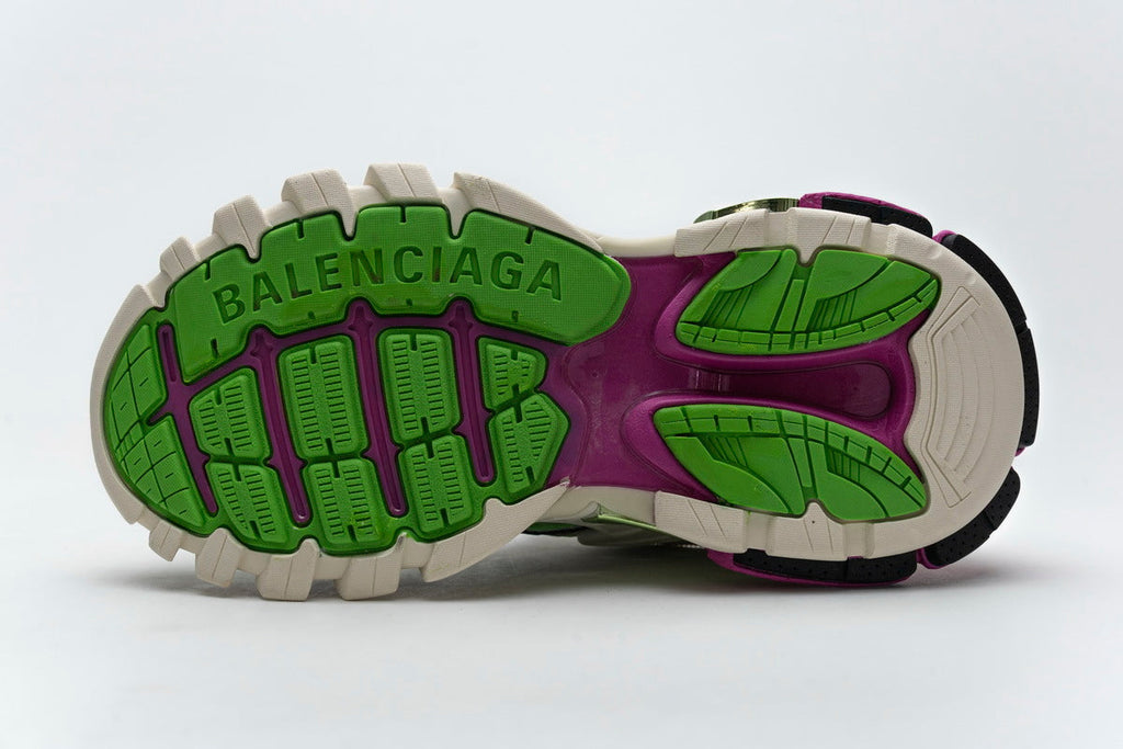 Balenciaga Track 2 Open Sneaker "White Green Purple"-retro thick sole dad shoes，Women's Shoe Sale / Men's Shoe Sale