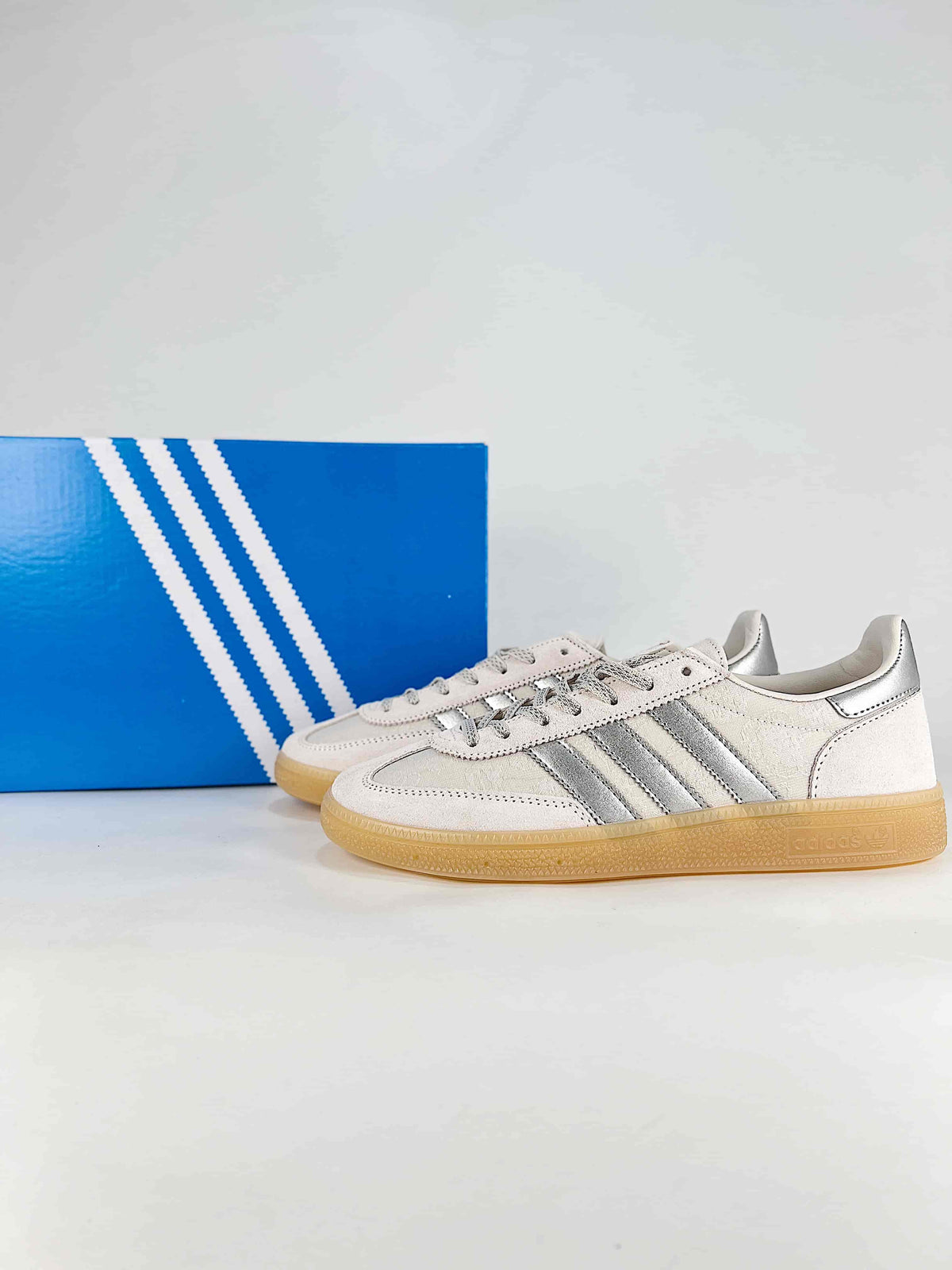 Adidas Handball Spezial "Cream White Silver Gum" Sneakers-Classic sneakers，Adidas Women's Shoe Sale / Men's Shoe Sale