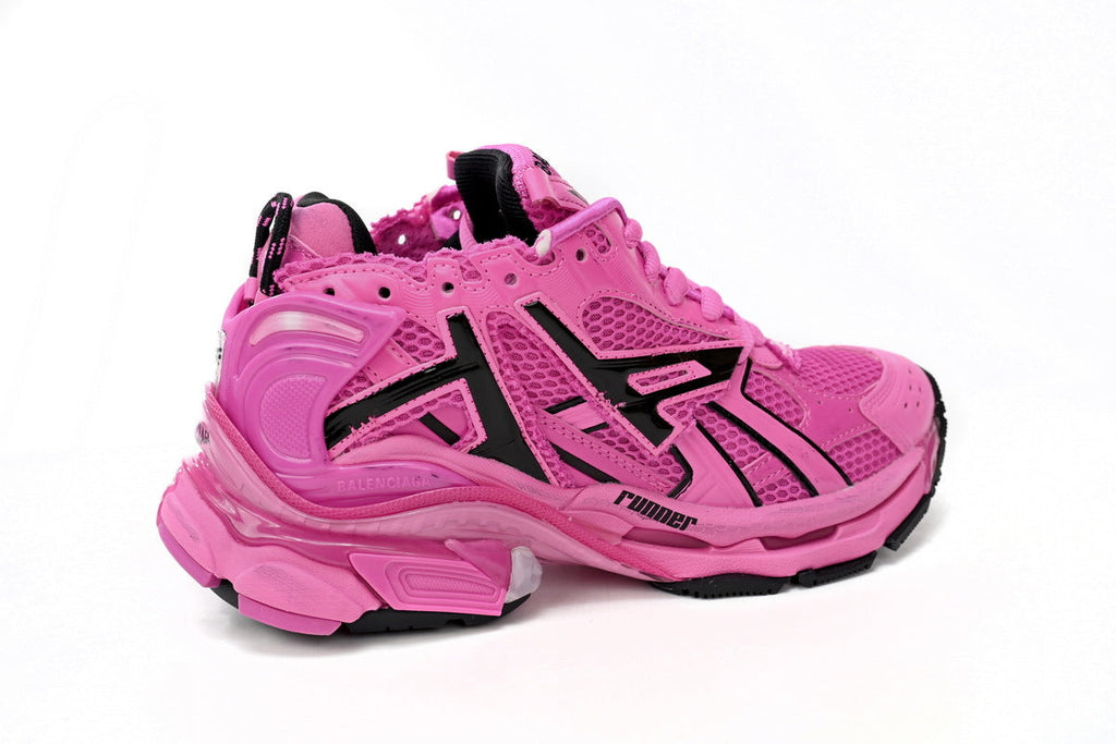 Balenciaga Runner Series Sneakers "Hot Pink Black"-retro thick sole dad shoes，Women's Shoe Sale / Men's Shoe Sale