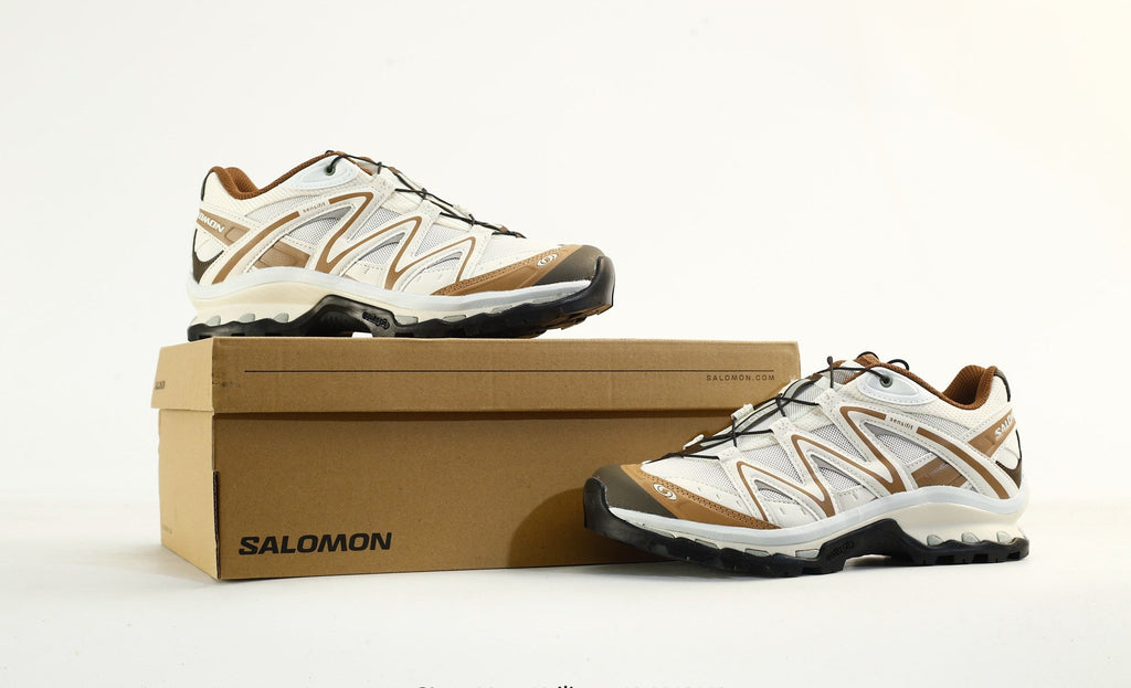 Salomon XT QUEST Trail Hiking Shoes "White Brown"- outdoor hiking shoes/Women's Shoe Sale / Men's Shoe Sale