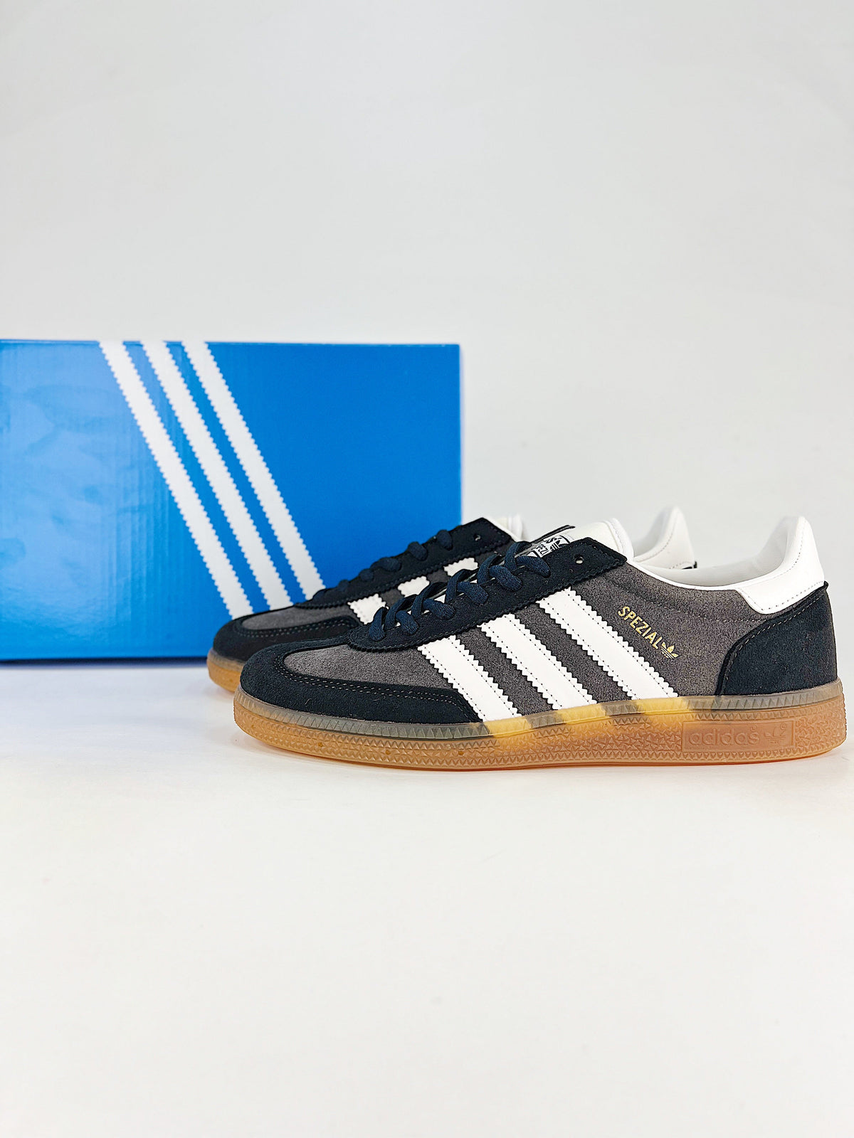 Adidas Handball Spezial Suede Sneakers "Dark Grey Black White"-Classic sneakers，Adidas Women's Shoe Sale / Men's Shoe Sale