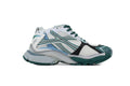 Balenciaga Runner Sneakers "White Green Blue"-retro thick sole dad shoes，Women's Shoe Sale / Men's Shoe Sale