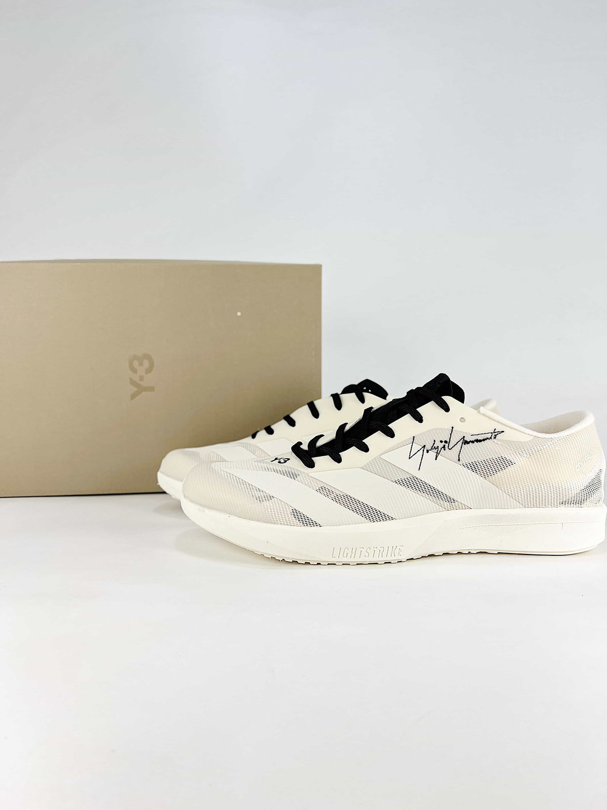 Y-3 Adizero Adios Pro Running Shoes "Off White"-Classic sneakers，Adidas Women's Shoe Sale / Men's Shoe Sale