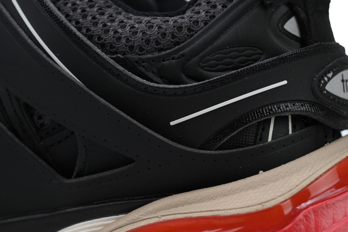 Balenciaga Track Sneakers "Black Red Beige"-retro thick sole dad shoes，Women's Shoe Sale / Men's Shoe Sale