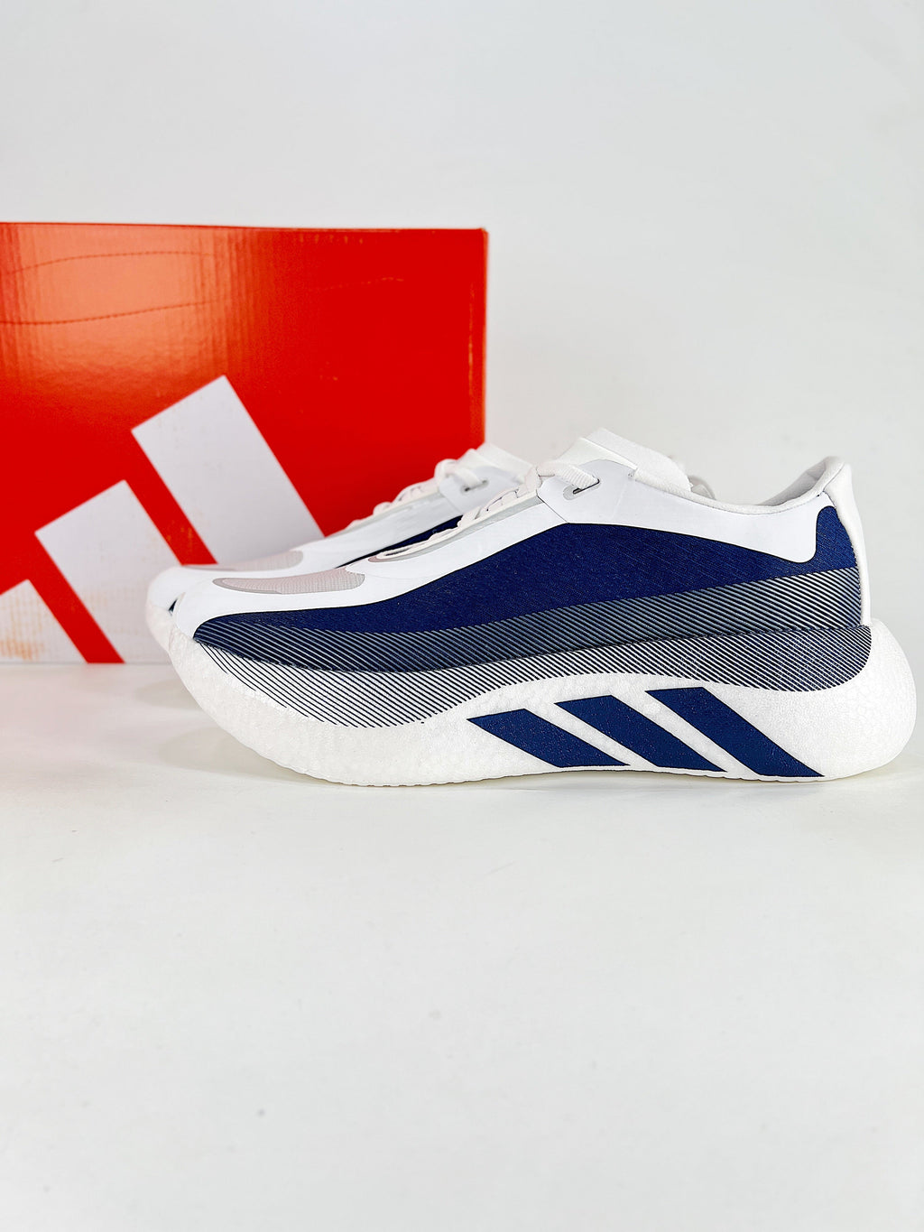 adidas Hyperboost Edge "White Navy" Unisex Running Shoes-Classic sneakers，Adidas Women's Shoe Sale / Men's Shoe Sale