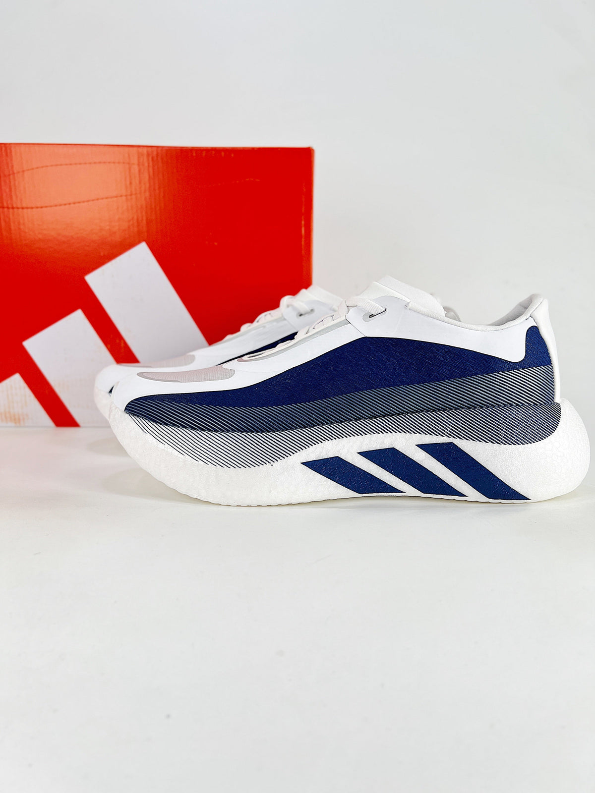 adidas Hyperboost Edge "White Navy" Unisex Running Shoes-Classic sneakers，Adidas Women's Shoe Sale / Men's Shoe Sale