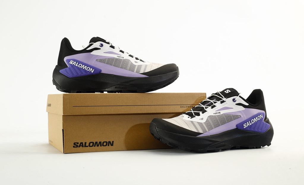 Salomon Genesis Trail Running Shoes "Black White Lavender"- outdoor hiking shoes/Women's Shoe Sale / Men's Shoe Sale