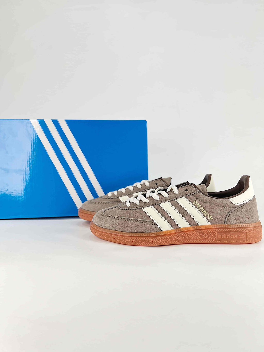 Adidas Handball Spezial Suede Sneakers "Brown Grey Off White"-Classic sneakers，Adidas Women's Shoe Sale / Men's Shoe Sale