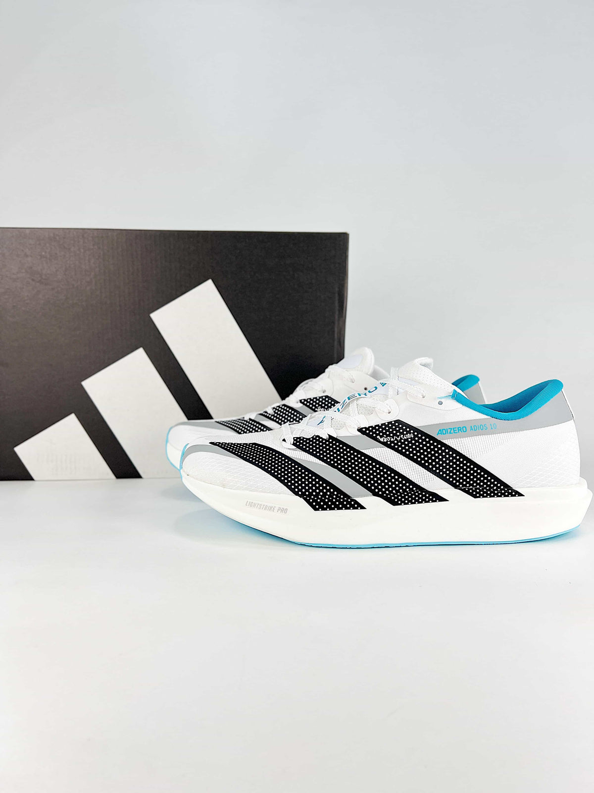Adidas Adizero Adios 10 "White Cyan"-Classic sneakers，Adidas Women's Shoe Sale / Men's Shoe Sale