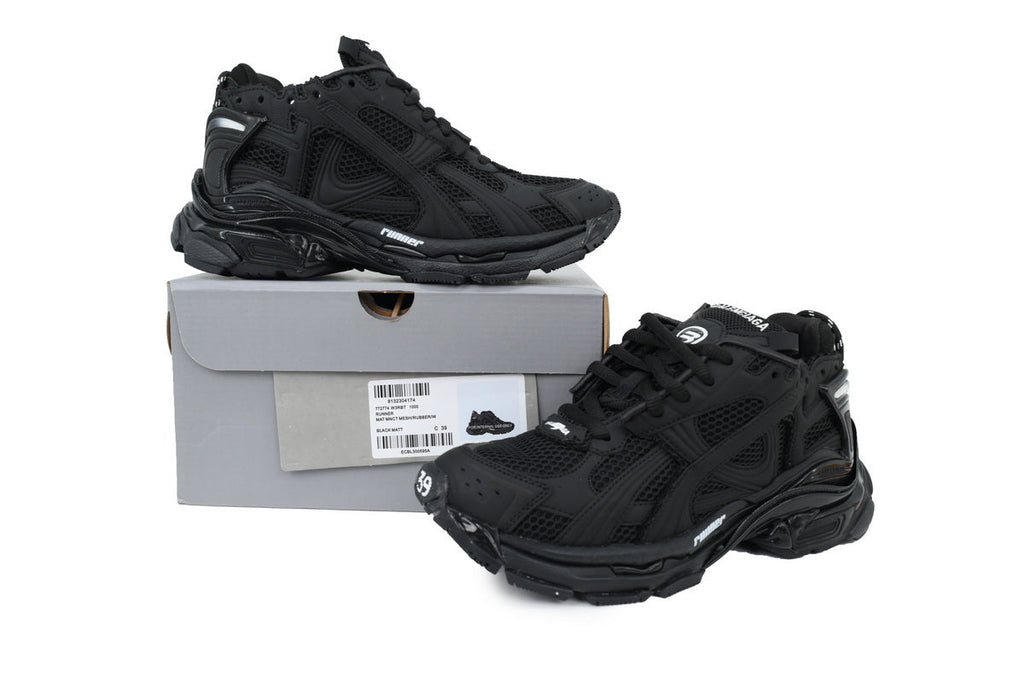 Balenciaga Runner Sneakers Men Women "Black"-retro thick sole dad shoes，Women's Shoe Sale / Men's Shoe Sale